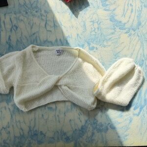 Princess Polly Cream Knit Shrug